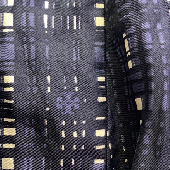Tory Burch Silk Navy blue Academia Sway A line knee length skirt women’s size 2 - Picture 8 of 12